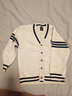 G.duck男童毛衣開(kāi)衫2025春季新款針織毛線(xiàn)寶寶V領(lǐng)刺繡韓版兒童上衣外套 HS0111A米白色 現貨 110 cm 建議身高105cm 曬單實(shí)拍圖