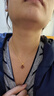 艾米莎不脫模18K金AU750真金四葉草吊墜項鏈女15mm紅玉髓瑪瑙鎖骨鏈墜子 18K金不脫模+K黃金紅玉髓+證書(shū) 15mm中號單吊墜 曬單實(shí)拍圖