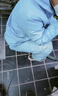 沃巴倫防塵防靜電連帽分體服潔凈服男無塵工作服分體車間噴漆服透氣工裝 藍色連帽分體靜電服 3XL建議體重160-180斤 曬單實拍圖