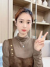 中國(guó)黃金青花瓷銀項(xiàng)鏈女2025新款幸運(yùn)四葉草吊墜教師節(jié)禮物送老師女友生日 幸運(yùn)四葉草青花瓷套鏈 曬單實(shí)拍圖