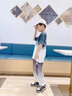 G.DUCKKIDS童裝男童夏裝套裝新款兒童衣服夏天薄款男孩吊染t恤中大童兩件套 漸變灰色【限時(shí)優(yōu)惠】 160 建議身高150-160年齡12-13 曬單實(shí)拍圖
