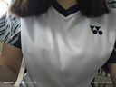 新款羽毛球服比賽服短袖上衣速干透氣女款運動套裝百褶裙印字定制 101白色上衣+黑裙 M 曬單實拍圖