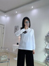 NAOTIEA納奧蒂爾小帆船白色翻領(lǐng)長(cháng)袖T恤女裝2025春秋新款純棉大碼POLO衫白色L （建議95-105斤） 曬單實(shí)拍圖
