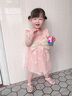 G.DUCKKIDS嬰兒衣服夏裝棉質(zhì)無(wú)袖連衣裙3女寶寶ins風(fēng)吊帶裙周歲禮服公主裙夏 粉色  90 cm 曬單實(shí)拍圖