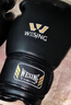 九日山拳擊手套 拳套成人男子女子散打拳套 武術(shù)搏擊訓練比賽打沙袋 黑色8oz 粘扣（一副2只裝） 曬單實(shí)拍圖