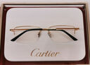 卡地亞（Cartier ）眼鏡框棱紋時(shí)尚系列半框近視鏡架商務(wù)送爸爸父親長(cháng)輩CT0348O 【眼鏡盒顏色隨機。下單眼鏡贈送，單拍不發(fā)貨】 曬單實(shí)拍圖
