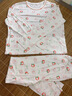 貓人兒童睡衣夏季薄款長袖女童中大童冰絲涼感家居服空調(diào)套裝 白色160 曬單實(shí)拍圖
