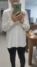 KOLON SPORT/可隆SECO長袖襯衫 女士商務(wù)通勤吸濕速干抗菌印花上衣 LKSH5ST804-CR 米白 M 165/88A 曬單實(shí)拍圖