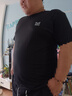 貓人短袖T恤男士夏季半袖冰感速干寬松透氣大碼上衣 黑色 6XL 曬單實(shí)拍圖