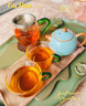 唐豐汝窯茶壺陶瓷泡茶壺單壺家用功夫茶具茶道泡茶器米黃冰裂小西施壺 天青宋辭西施壺 210ml 曬單實拍圖