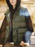 馬登女裝 美式休閑輕薄羽絨馬甲女背心鴨絨保暖立領(lǐng)外穿外套女春季 軍綠色 S 曬單實(shí)拍圖