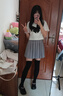 enjoy it壓力顯瘦過膝襪女春秋JK襪子強(qiáng)壓黑色小腿長襪大腿長筒襪 【過膝襪53cm】1雙黑色 均碼 【高壓版】 曬單實(shí)拍圖