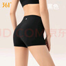 361°運動(dòng)短褲女健身打底三分褲夏季新款騎行褲外穿高腰瑜伽短褲女 黑色 L 曬單實(shí)拍圖