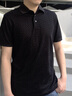 EMPORIO ARMANI/阿瑪尼官方旗艦新款男萊賽爾棉三?？鄯I短袖Polo衫夏季 【萊賽爾棉三粒扣】黑色/印花logo M  (推薦：135-150斤) 曬單實拍圖