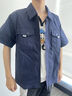 森龍致遠(yuǎn)工作服夏季防靜電短袖套裝男薄款透氣電工服裝勞保服定制工裝 曬單實(shí)拍圖