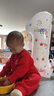 優(yōu)奇嬰兒大紅連體衣百天滿月服喜慶抓周服0-1歲寶寶哈衣爬服純棉打底 曬單實拍圖