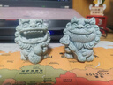 京厽茶寵擺件國潮風(fēng)石獅子一對小號風(fēng)獅爺桌面吉祥物創(chuàng  )意盆栽魚(yú)缸裝飾 青砂石_風(fēng)獅爺+進(jìn)寶 曬單實(shí)拍圖
