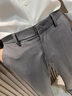 羅蒙（ROMON）九分西褲男夏季薄款商務(wù)休閑褲英倫風(fēng)潮流修身小腳9分垂感西裝褲 黑色 31 曬單實(shí)拍圖