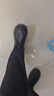 強(qiáng)人舒適軟面女單鞋平底休閑皮鞋寬頭不易擠腳 JDA237071 黑色 39 曬單實(shí)拍圖