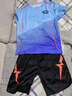 哈羅小黃鴨HAL.DUCK兒童籃球服夏季套裝男童運動(dòng)裝中大童短袖兩件套男孩訓練服速干衣 閃電藍色 120 曬單實(shí)拍圖