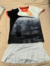 DUBLS夏季新款羽毛球服女裝套裝運動(dòng)衣服裝男比賽訓練速干透氣短袖褲裙 931B黑白女+ZK013白褲裙 M 曬單實(shí)拍圖