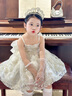 G.duck公主裙女童連衣裙洛麗塔兒童裙子女孩生日禮服六一主持婚紗演出服 裙子包含拖尾蓬蓬裙 90 （建議寶寶10-12公斤 24-36 曬單實(shí)拍圖