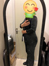 Navigare意大利小帆船女士緞面休閑西服七分袖休閑西裝2311804510 黑 XL  曬單實(shí)拍圖