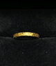 中國黃金（CHINA GOLD）足金碎冰冰戒指男女款黃金固口素圈指環(huán)情人節生日禮物送女友老婆 碎碎冰戒指 圈號13 約1g 曬單實(shí)拍圖