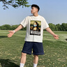 WASSUP UOSNE短袖T恤男女情侶裝美式潮高定sorona350克7A級抗菌UPF50+免燙抗皺 蒙娜麗莎的口罩-高定白 L 【建議120-135斤】 曬單實拍圖