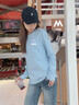 回力純棉長(cháng)袖t恤女2025年新款秋裝寬松藍色內搭正肩可外穿打底衫上衣 曬單實(shí)拍圖