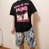 ZMEX美式潮牌休閑短褲男女ins街頭復古花卉滿(mǎn)印潮流個(gè)性沙灘中褲男 淺藍色/潮牌/刺繡 [] XL 曬單實(shí)拍圖