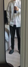 杰克·瓊斯（JACK&JONES）25年男裝長袖襯衫男士豎條紋商務(wù)休閑襯衣泡泡紗透氣春春秋薄外套 C45巖石色 常規(guī) L 曬單實拍圖