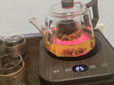加厚耐高溫玻璃煮茶器家用電陶爐套裝小型煮茶壺泡茶器 透明壺+木紋爐+托盤(pán)+4杯 500ml 曬單實(shí)拍圖