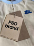 PSO Brand短袖男馬卡龍配色26支280克雙紗面料男士T恤可愛(ài)小狗插肩寬松情侶 杏拼藍(lán) Apricot M 曬單實(shí)拍圖