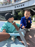 G. DUCKKIDS小黃鴨寶寶爬爬服拖地戶外女嬰兒爬行服兒童外穿男寶純棉罩衣防臟 湖藍(lán)色 90cm 90碼(身高82-88cm) 曬單實(shí)拍圖