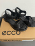 愛(ài)步（ECCO）涼鞋女 一字式扣帶優(yōu)雅媽媽百搭透氣粗跟高跟鞋 雕塑222793 黑色22279301001 36 曬單實(shí)拍圖