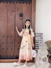 冶芷兒童漢服夏裝連衣裙兒童古風(fēng)裙子女童唐裝中國(guó)風(fēng)女孩演出服表演服 女童漢服裙【仙女粉】 140 碼 曬單實(shí)拍圖