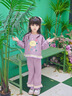 G.DUCKKIDS小黃鴨童裝女童春裝洋氣套裝兒童衛衣可愛(ài)兩件套寶寶春秋季衣服 粉色套裝 100 (建議90-98cm 2-3周歲） 曬單實(shí)拍圖