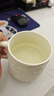 萬(wàn)家全馬克杯陶瓷喝水杯家用辦公室咖啡杯早餐杯情侶對(duì)杯好看高顏值杯子 石紋奶黃色【不含勺】 曬單實(shí)拍圖