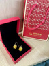 中國黃金（CHINA GOLD）牡丹花黃金耳環(huán)女士花型足金花朵彎鉤耳飾首飾520生日禮物送老婆 牡丹耳墜【贈S925銀圓珠耳鉤】約1g 曬單實拍圖
