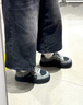 DICKIES2025新款女鞋復(fù)古板鞋女德訓(xùn)鞋女厚底增高時(shí)尚百搭休閑鞋 灰黑 38 曬單實(shí)拍圖