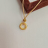 中國黃金CHINA GOLD乾坤圈黃金項(xiàng)鏈女足金平安扣吊墜七夕情人節(jié)禮物送女友老婆生日 足金混天綾天命項(xiàng)鏈-黃 曬單實(shí)拍圖