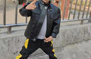 迪士尼男童皮衣外套春秋裝新款洋氣男孩加絨衣服兒童帥氣時(shí)髦上衣皮夾克 黑色 120 曬單實(shí)拍圖