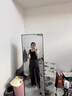 北極絨（Bejirog）純棉寬肩帶胸墊一體吊帶背心女士夏季薄款修身無袖內(nèi)搭打底上衣 深灰色 L （105斤-120斤） 曬單實拍圖