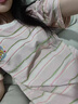 DGOV彩虹條紋棉質(zhì)短袖t恤女夏季小眾設計感日系小個(gè)子寬松半袖上衣ins 粉色 S 建議60-85斤 曬單實(shí)拍圖