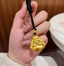 含春花空心大肚彌勒佛吊墜女金包銀本命佛大肚彌勒佛公掛墜送媽媽長輩禮 古法實心彌勒佛吊墜 約18克 24*24mm 。 曬單實拍圖
