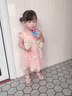 G.DUCKKIDS嬰兒衣服夏裝棉質(zhì)無(wú)袖連衣裙3女寶寶ins風(fēng)吊帶裙周歲禮服公主裙夏 粉色  90 cm 曬單實(shí)拍圖