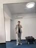 真維斯亞麻襯衫男士短袖男款2025新款五分袖棉麻襯衣休閑夏季男裝 淺軍綠 XL 【推薦體重130-145斤】 曬單實(shí)拍圖