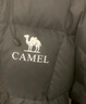駱駝（CAMEL）【王俊凱同款】戶外羽絨服冬季新款連帽羽絨衣長款保暖防風(fēng)外套 W34CR07614，幻影黑，男女同款 M 曬單實拍圖