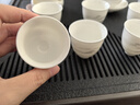 不拙羊脂玉白瓷茶盞主人杯單杯陶瓷功夫茶杯6杯裝水墨青山風(fēng)鈴小茶杯 曬單實(shí)拍圖